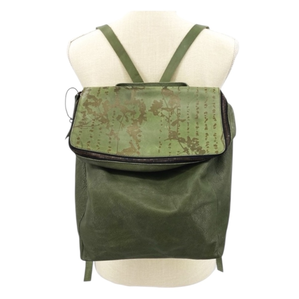 šONA VILLIERšOlive HANDCRAFTED Leather Backpack - Picture 3 of 15
